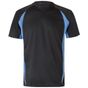 Velilla Tee-shirt technique bicolore black/sky_blue