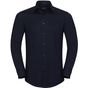 Russell Collection Men’s long sleeve tailored oxford shirt bright_navy