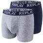 Replay Underwear & Socks Boxers 2 pack Basic grey_melange/indigo