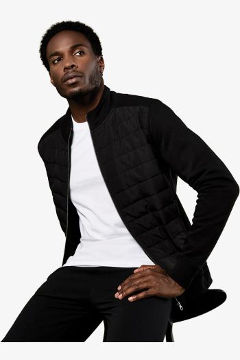 Quilted Full Zip Sweatshirt Regular Fit