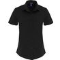 Premier Chemise poepline stretch en coton manches courtes pour femme black