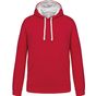 Kariban sweat-shirt capuche contrastée femme red/white