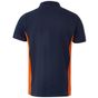 Velilla Polo bicolore manches courtes navy/orange