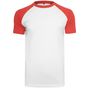Build Your Brand Raglan Contrast Tee white/red