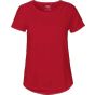 Neutral Ladies Roll Up Sleeve T-Shirt red