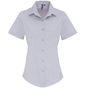 Premier Chemise poepline stretch en coton manches courtes pour femme silver