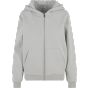 Build Your Brand Ladies Fluffy Zip Hoody Light asphalt