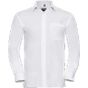 Russell Chemise en Popeline 100% Coton classique manches longues homme white