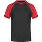 James&Nicholson Men´s Raglan-T black/red