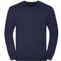 Russell V-neck Knit Pullover - denim_marl - 2XS