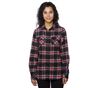 Burnside Women's Woven Plaid Flannel Shirt red_check