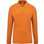 Kariban Polo piqué manches longues homme  orange