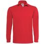 B&C Collection Heavymill Longsleeve Polo red