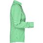 James&Nicholson Ladies´ Checked Blouse green/white