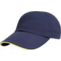 Result Heavy brushed cotton low profile cap navy/yellow