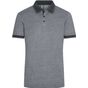 James&Nicholson Men´s Heather Polo black_melange/black