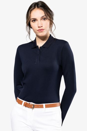 Image produit Polo Supima® manches longues femme