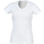 SF Clothing Women´s feel good stretch V-neck T white