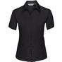 Russell Collection Ladies’ short sleeve tailored ultimate non-iron shirt black