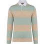 Kariban Polo rayé manches longues unisexe sage/light_sand_stripes