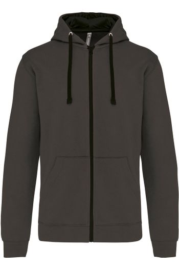 Image produit sweat-shirt zippé capuche contrastée