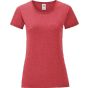 fruit of the loom Ladies Iconic 150 T heather red