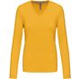Kariban T-shirt col V manches longues femme yellow