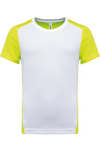 T-shirt de sport écoresponsable bicolore enfant