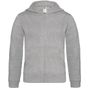 B&C Collection Hooded Full Zip Kids - heather_grey - 3/4ans