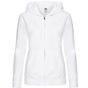 fruit of the loom Premium Hooded Sweat Jacket Lady-Fit blanc