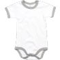 Babybugz Baby ringer bodysuit white/heather_grey_melange