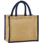 westfordmill Tote bag midi en jute amidonné naturel natural/navy