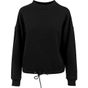 Build Your Brand Ladies Oversize Crewneck black