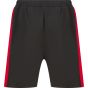 Finden+Hales Adults' knitted shorts with zip pockets black/red