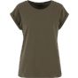 New Morning Studios Ladies regular extended shoulder tee olive