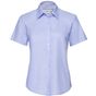 Russell Collection Ladies’ short sleeve tailored oxford shirt oxford_blue