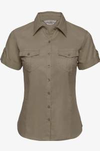 Image produit Ladies’ roll short sleeve fitted twill shirt
