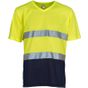 Yoko T-Shirt col V haute visibilité top cool hi_vis_yellow/navy