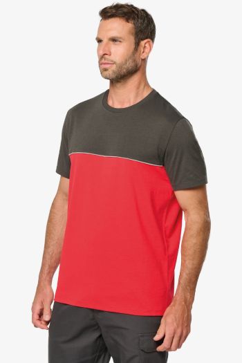 Image produit T-shirt bicolore écoresponsable manches courtes unisexe