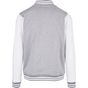 Build Your Brand Basic Basic College Jacket heather_grey/white