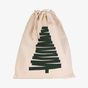 Kimood Sac coton à cordon motif sapin