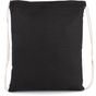 Kimood Petit sac à dos en coton bio avec cordelettes noir