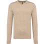 Kariban Pull col V homme beige_heather