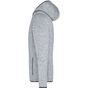 James&Nicholson Men's Knitted Fleece Hoody light_melange/carbon