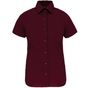 Kariban Chemise coton / élasthanne manches courtes femme wine