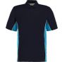 Kustom Kit Track Polo Shirt Navy / Turquoise