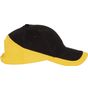 k-up Racing - casquette bicolore 6 panneaux black/yellow