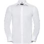 Russell Chemise Oxford cintrée manches longues homme white