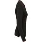 Kariban Polo maille piquée manches longues femme black/red/white