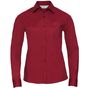 Russell Collection Ladies’ long sleeve classic polycotton poplin shirt classic_red